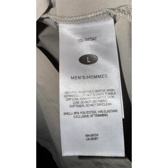 Columbia Button Down Shirt Large Zip Pocket Outdoor Gorpcore Camping Hiking Tan - Picture 6 of 6